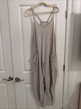 Free people Soft Tank Romper in Taupe
